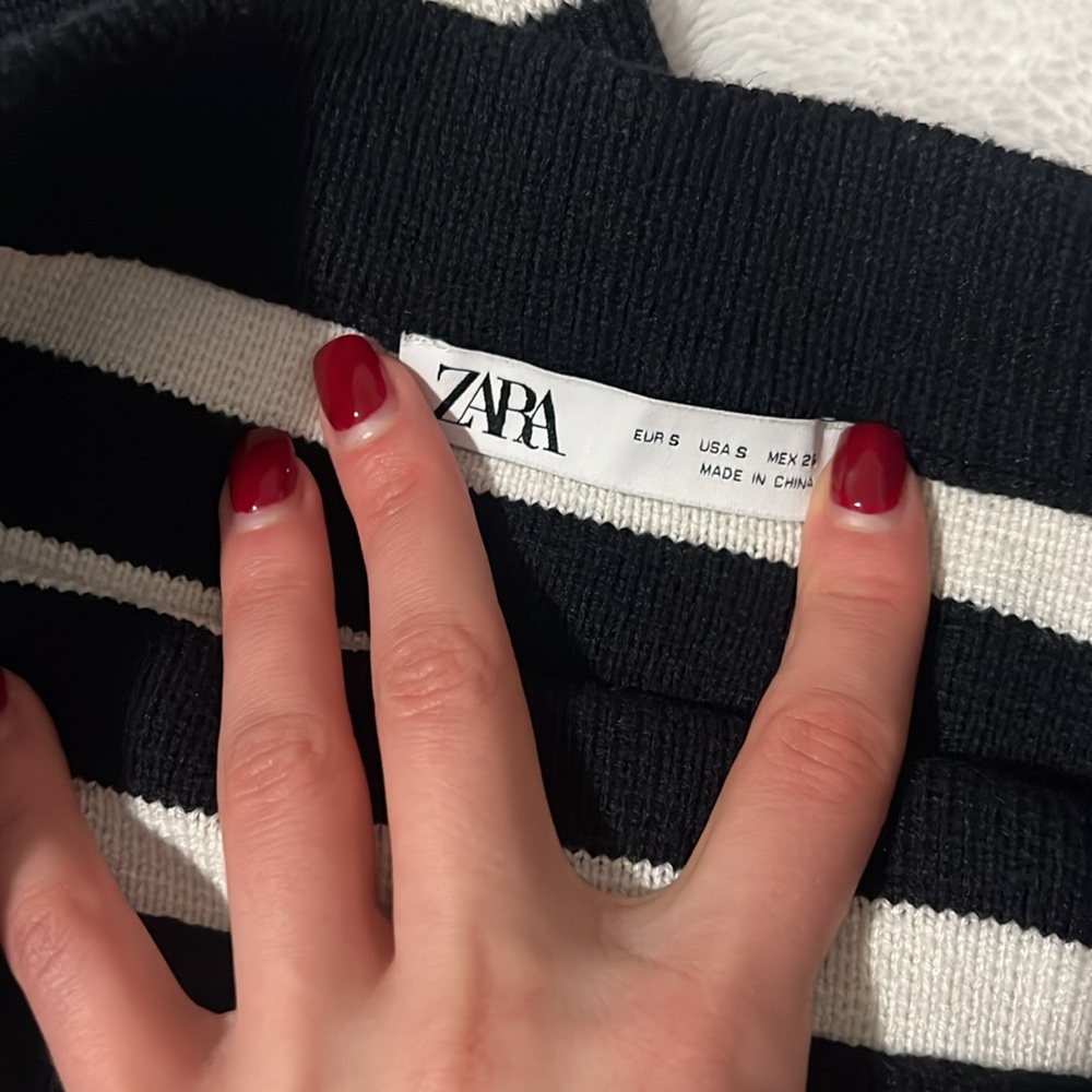ZARA Striped Knit Skirt - Picture 4 of 4